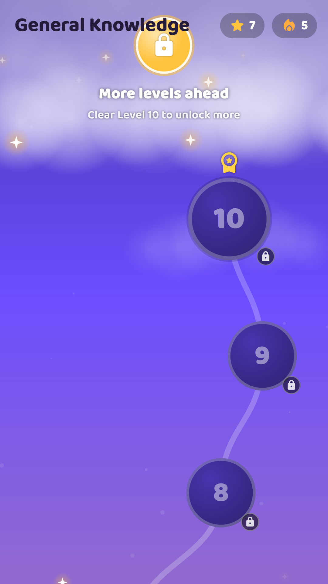 Climb the trivia map