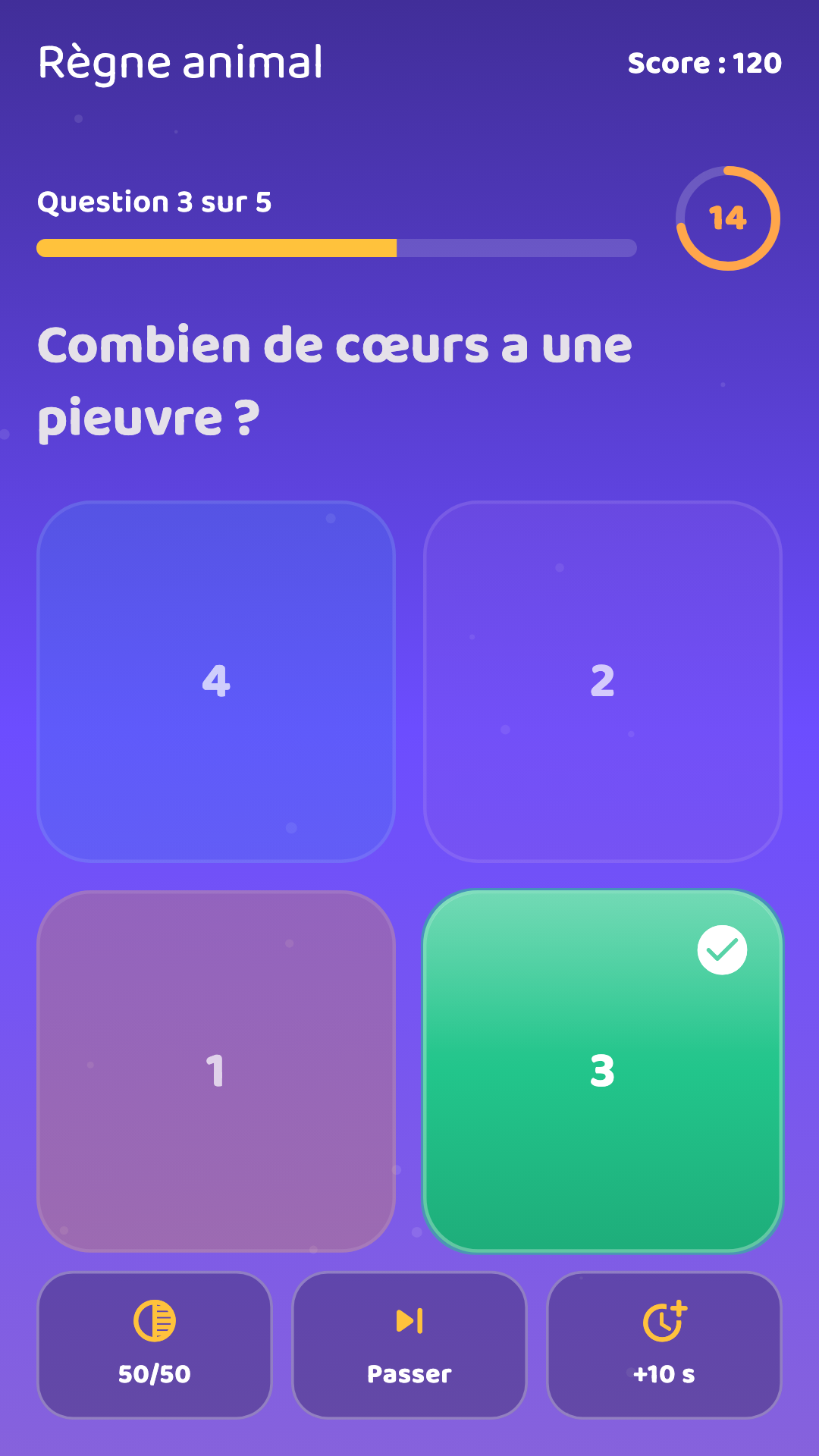 Retour immédiat à chaque manche